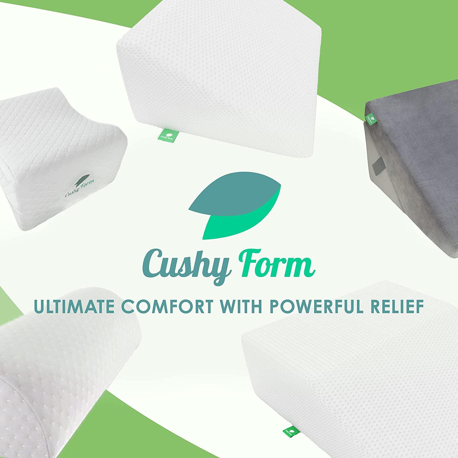 Cushy Form Memory Foam Roll Pillow Neck Knee Back Support