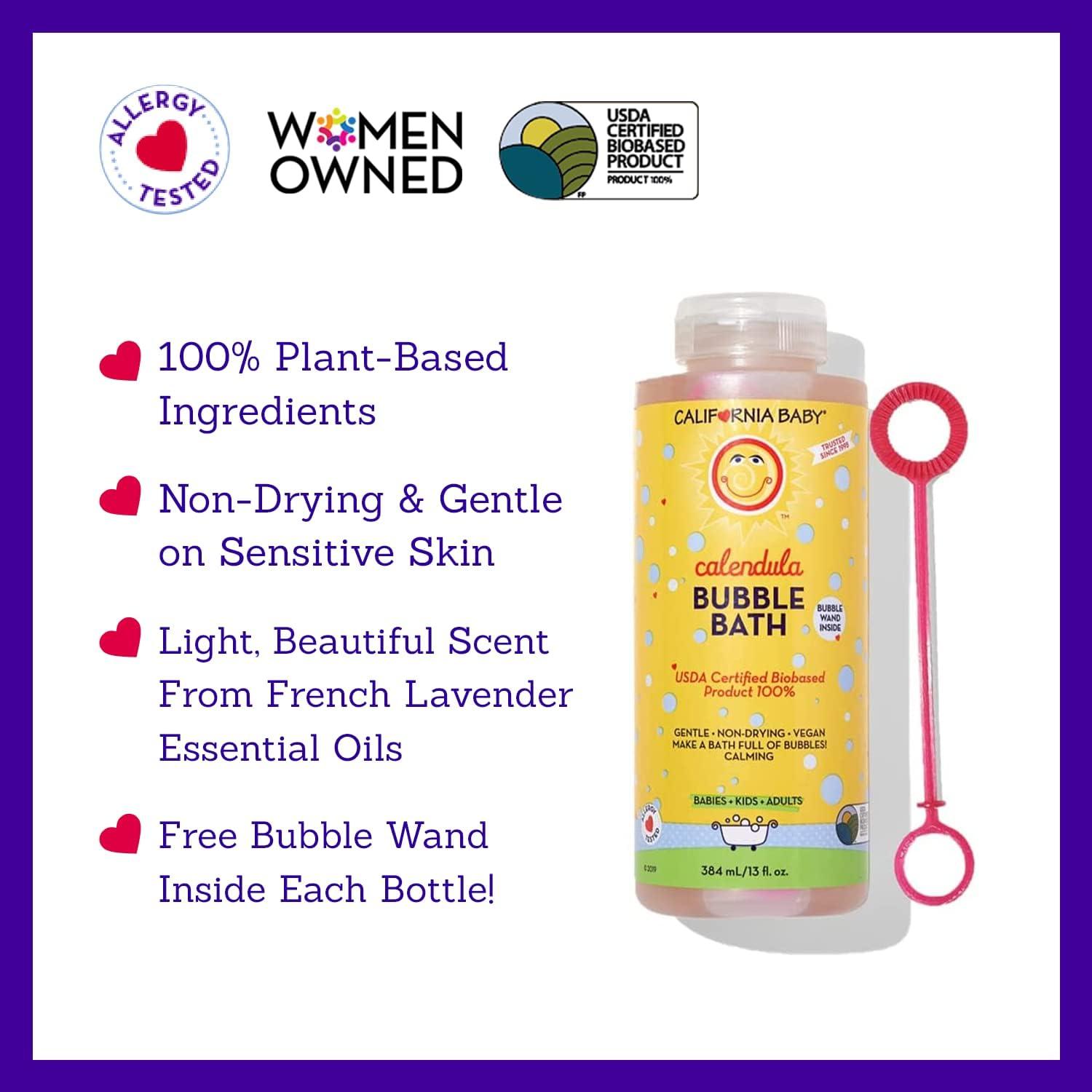 California Baby Calendula Bubble Bath Calming Lavender Scent