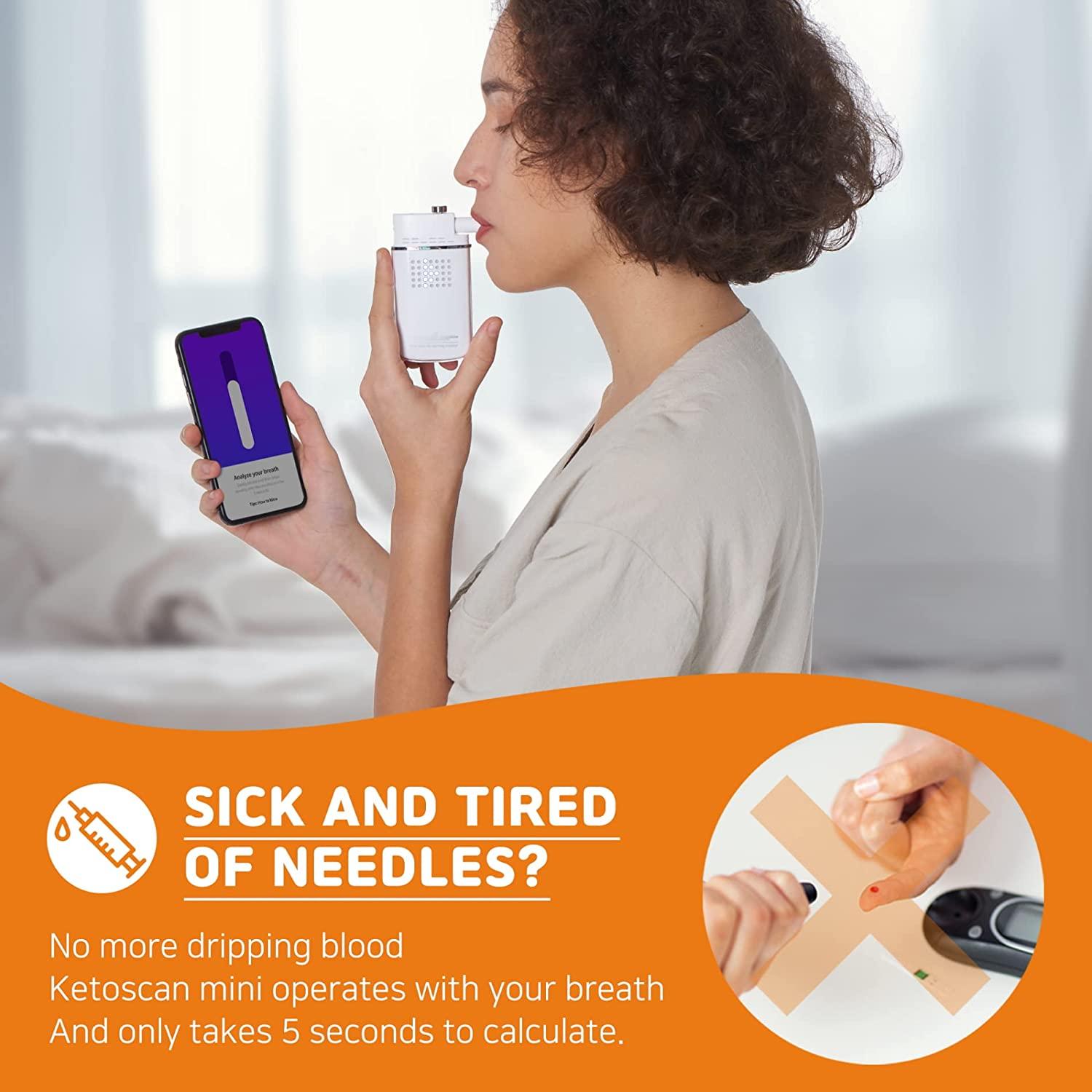 [HSA/FSA Eligible]KETOSCAN Smart Breath Ketone Meter, Diet & Fitness  Tracker | Monitor Your Fat Metabolism, Level of Ketosis on Low carb,  Ketogenic or
