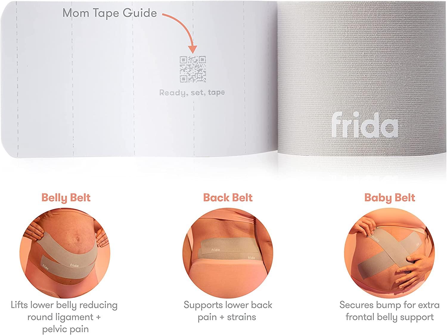 Frida Mom Pregnancy Belly Band Tape, Discreet Kinesiology Tape for  Pregnant Skin, Maternity Belly Support, Pain + Strain Relief