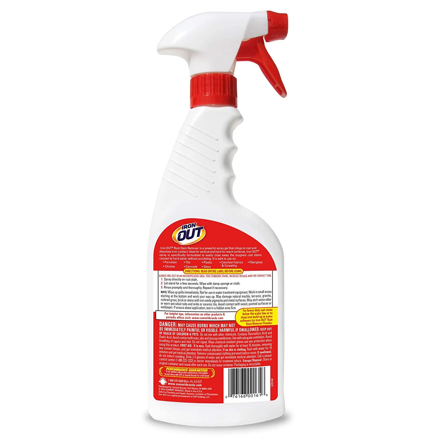Iron OUT Spray Gel Rust Stain Remover, Remove and Prevent Rust Stains