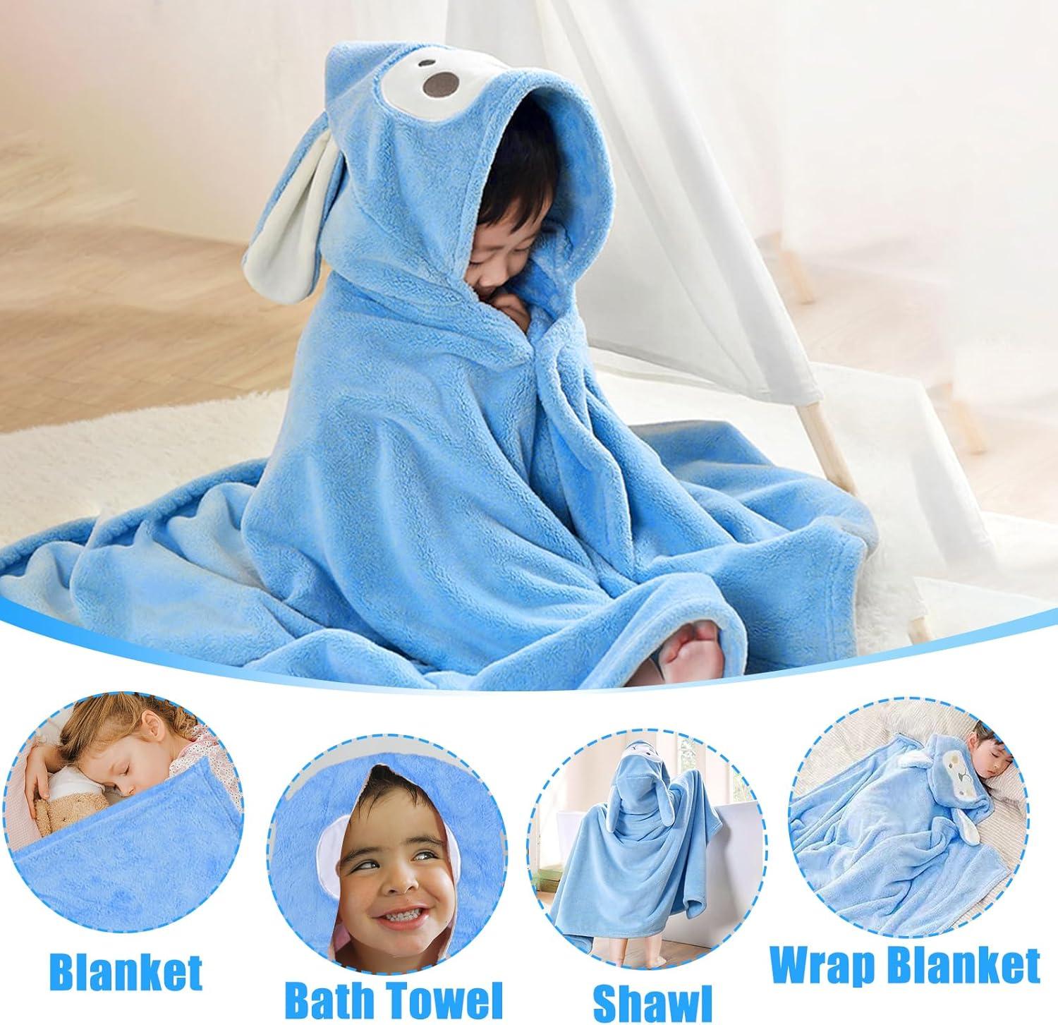 Funmo Baby Hooded Towel 70x140 cm Soft Super Absorbent Bath