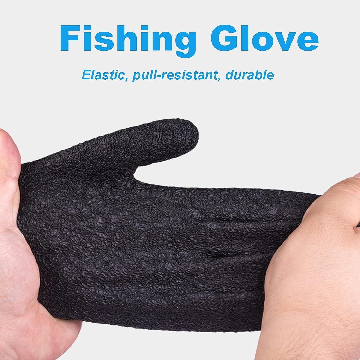 Fisherman Professional Catch Fish Gloves, Fishing Glove, Fishing Puncture  Proof Gloves, Anti-Slip Fishing Gloves(Black)