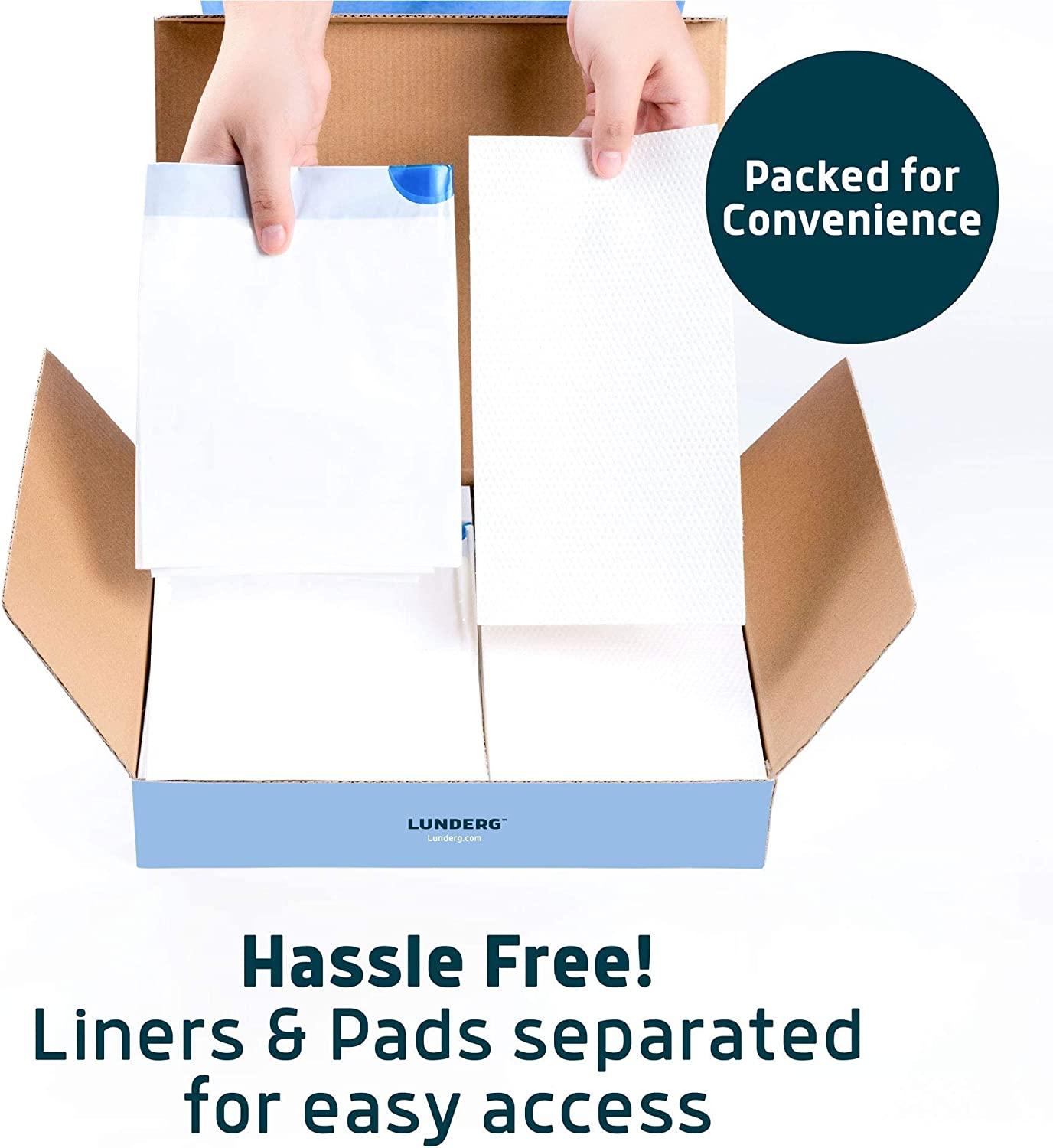 Lunderg Toilet Bowl Liners with Super Absorbent Pads Value Pack 20