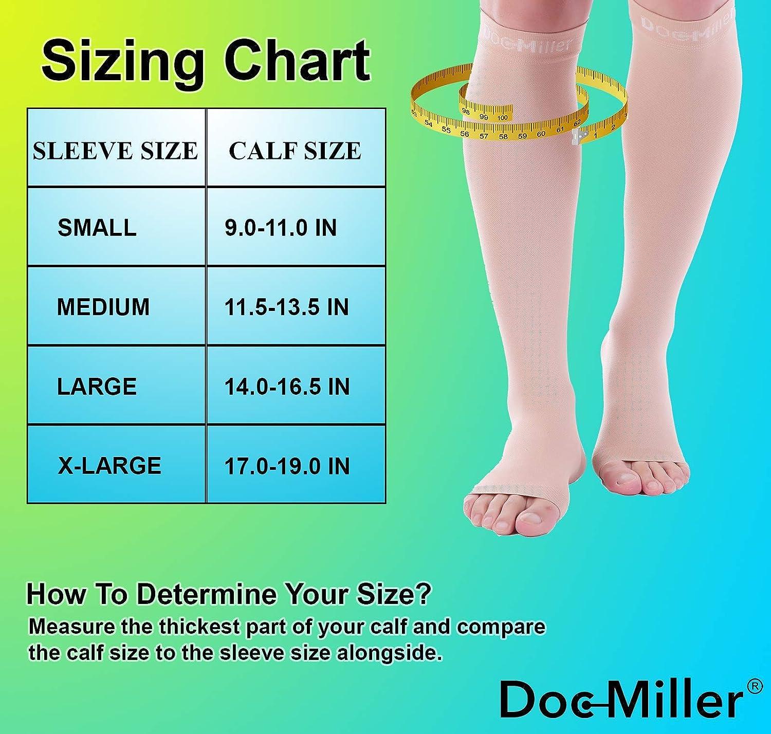 Doc Miller Calf Compression Sleeve Men and Women 20-30 mmHg, Shin Splint  Compression Sleeve for Varicose Veins and Maternity 1 Pair ( Pink Pink  White