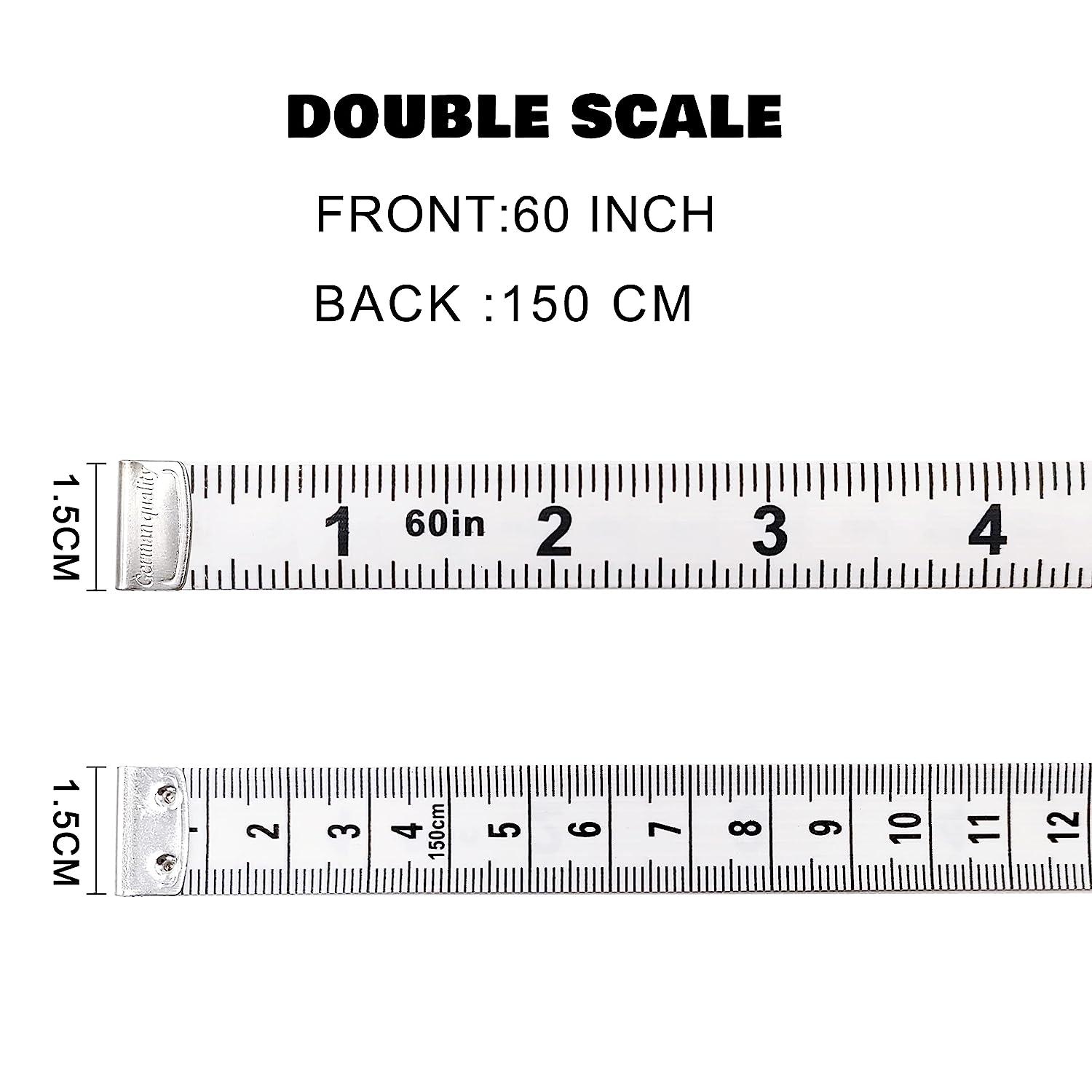 BSLINO 3pcs Tape Measure 60-Inch/150cm Soft Cloth Measuring Tape Weight  Loss Medical Body Measurement Sewing Tailor Craft Vinyl Ruler, Has  Centimetre