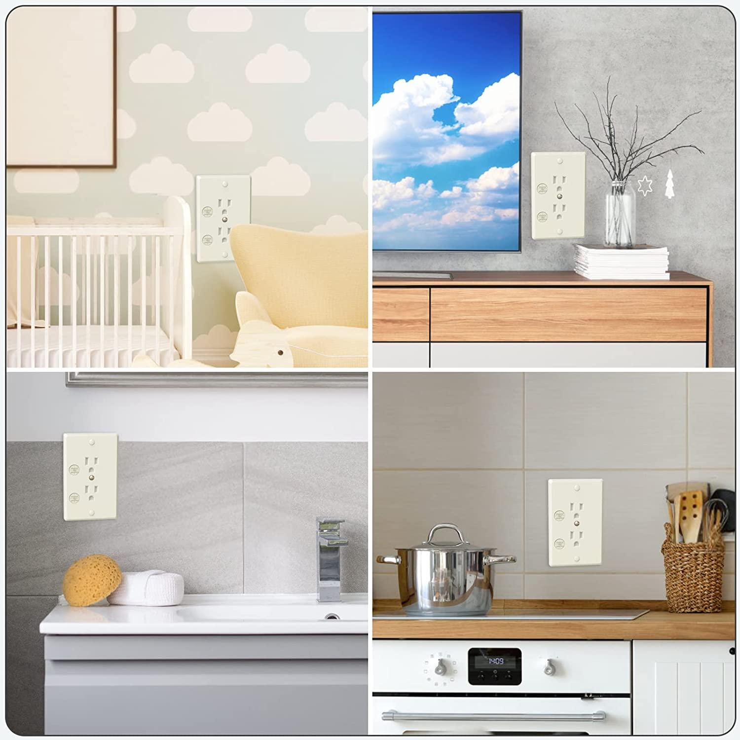 SelfClosing Outlet Cover AOSITE 6 Pack Outlet Covers Baby