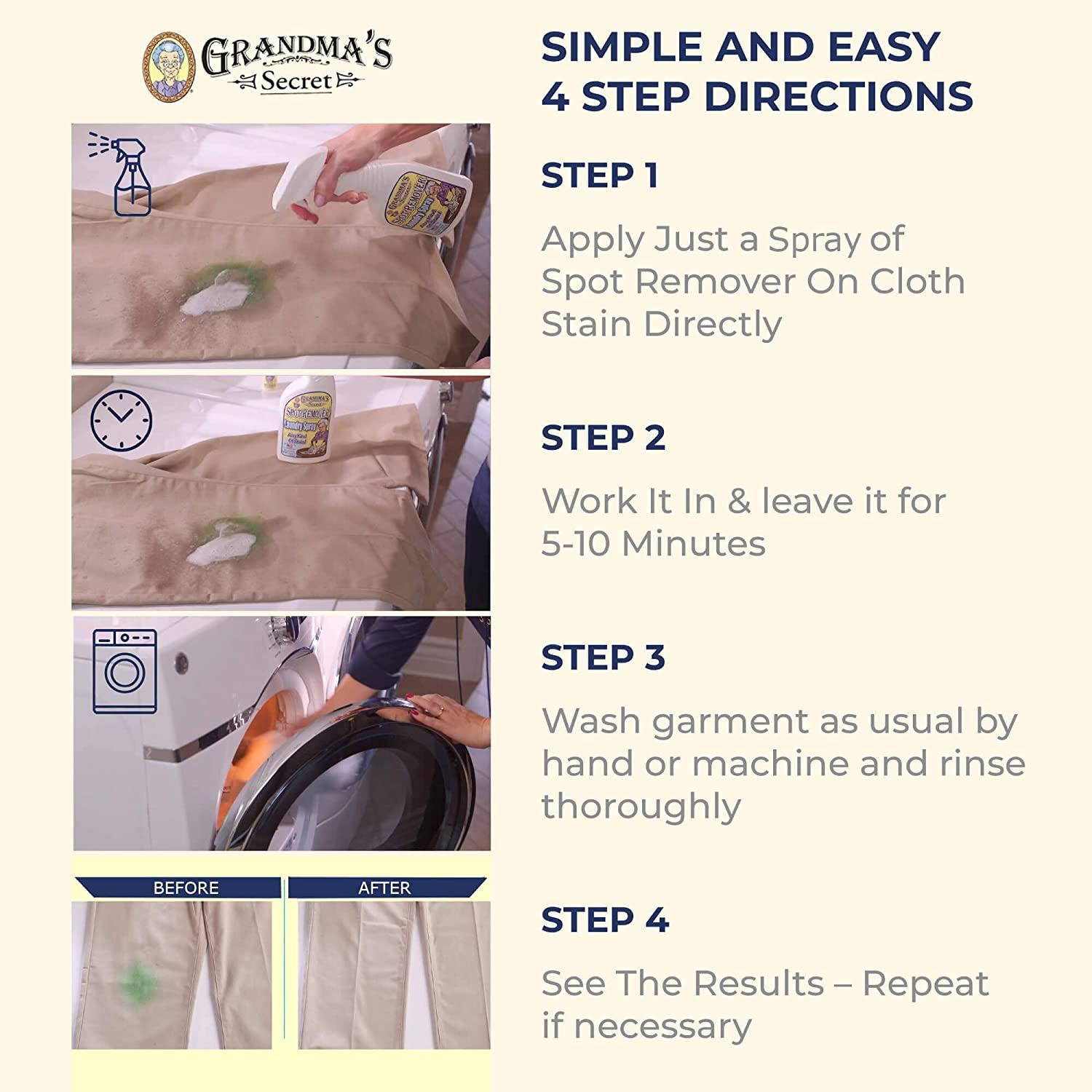 Grandma's Secret Spot Remover Laundry Spray Chlorine and ToxinFree