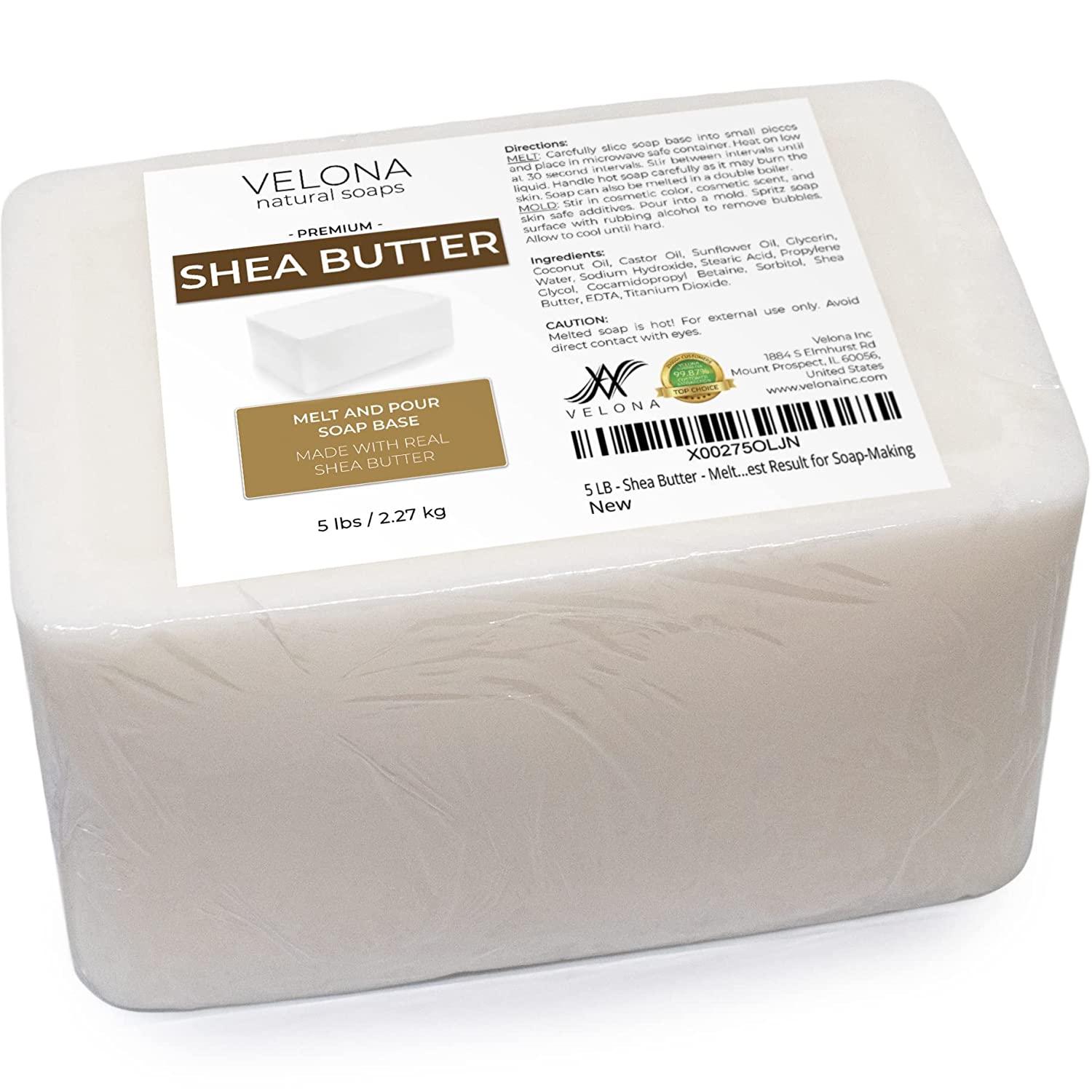 velona 10 LB - Shea Butter - Melt and Pour Soap Base SLS/SLES free |  Natural Bars for The Best Result for Soap-Making