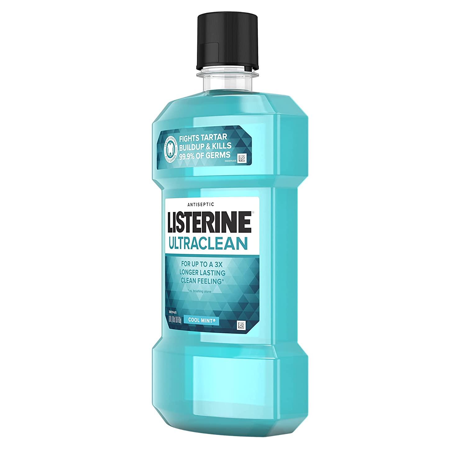 Listerine Ultraclean Oral Care Antiseptic Mouthwash, Everfresh