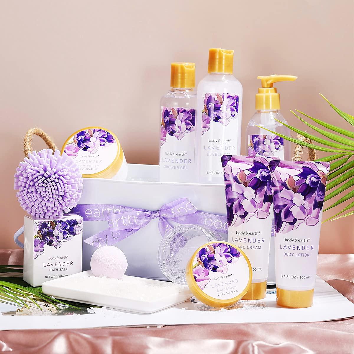 Birthday Gifts for Women Bath and Body Works Gifts Set for Women Spa Gifts Baskets for Women Bubble Bath for Women Lavender Gifts for Women,Mom,Her,S