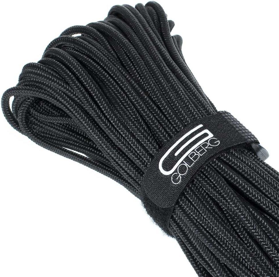 Golberg Premium Polyester Accessory Cord USA Made Smooth Braid Minimal  Stretch Rope Sizes of 3mm, 4mm, 5mm, or 6mm Lengths of 25, 50, 100, 250,  and 1000 Feet Compact and Lightweight Cord Black 6mm X 50 Feet