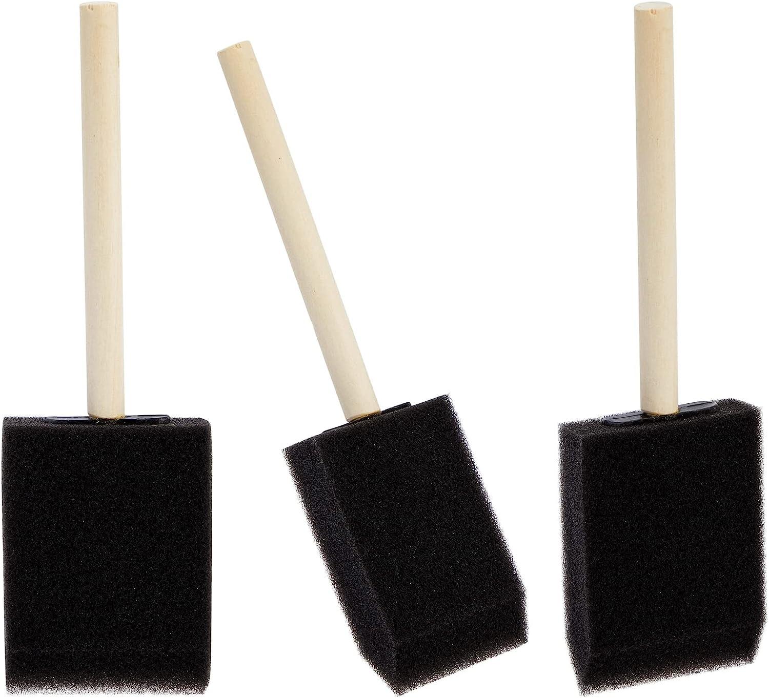 60-Pack of Foam Paint Brushes with Wooden Handle, 2 Inch Sponge