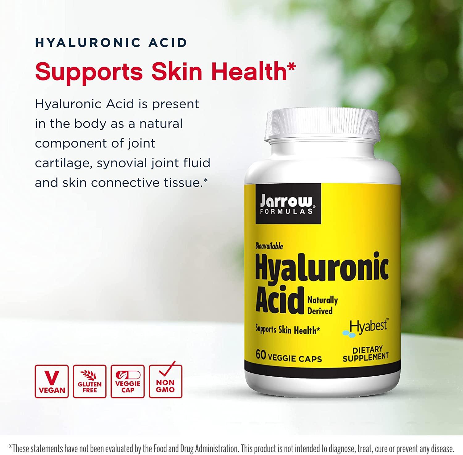 Jarrow Formulas Hyaluronic Acid 60 Veggie Caps Premium Joint & Skin