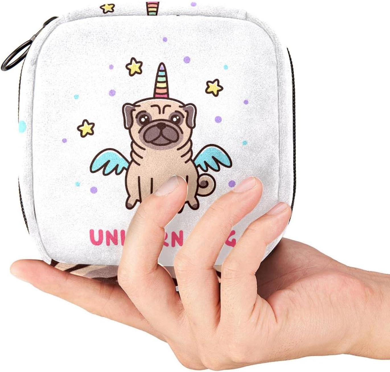 Period Pouch Portable Tampon Storage Bag,Tampon Holder for Purse Feminine  Product Organizer,Unicorn Cute