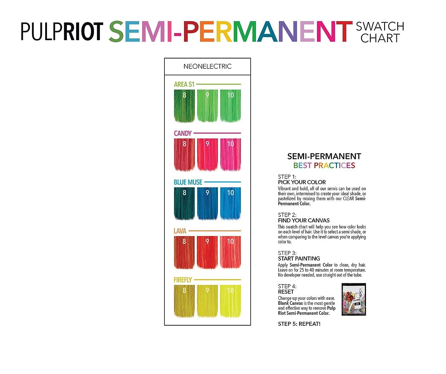 Pulp Riot Semi-Permanent Neon Electric Hair Color 4oz - BLUE MUSE ...