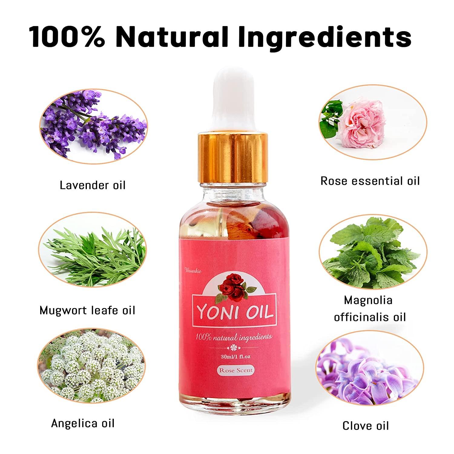 2 Packs Rose Essential Oil for Women, All Natural Feminine Oil Intimate