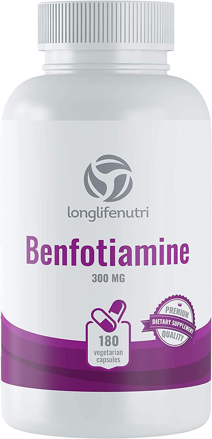 Benfotiamine 300mg 180 Vegetarian Capsules FatSoluble Vitamin B1