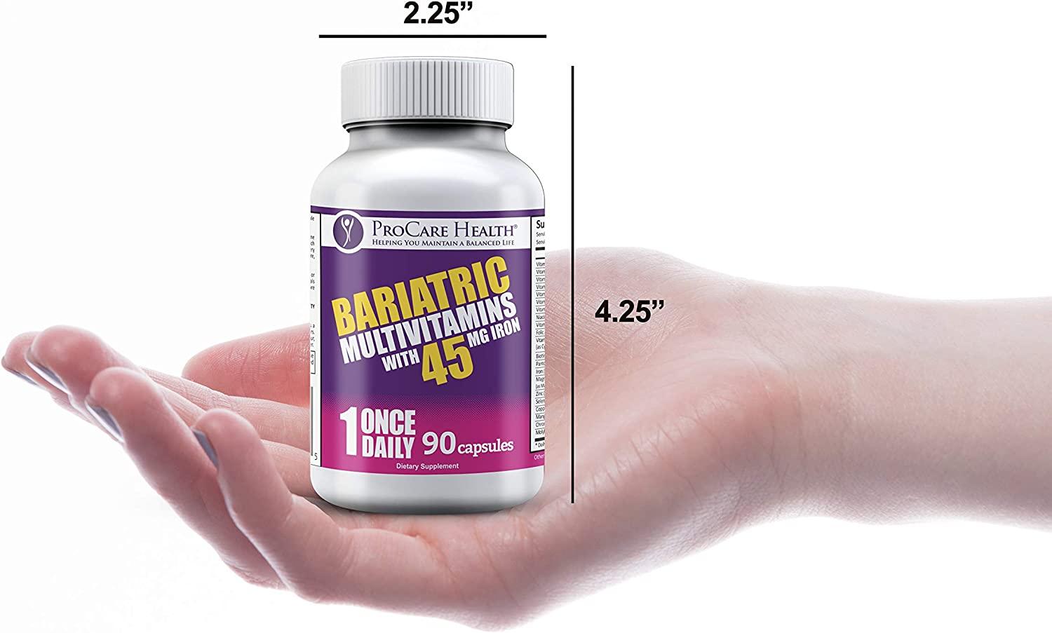 Once Daily Bariatric Multivitamin Capsule 45mg Iron 90 Count 90