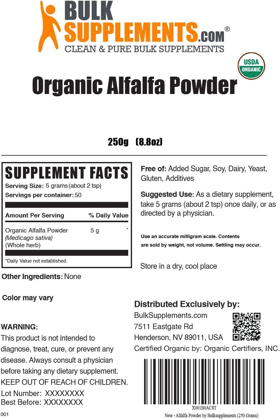 Organic Alfalfa Powder Alfalfa Grass Powder