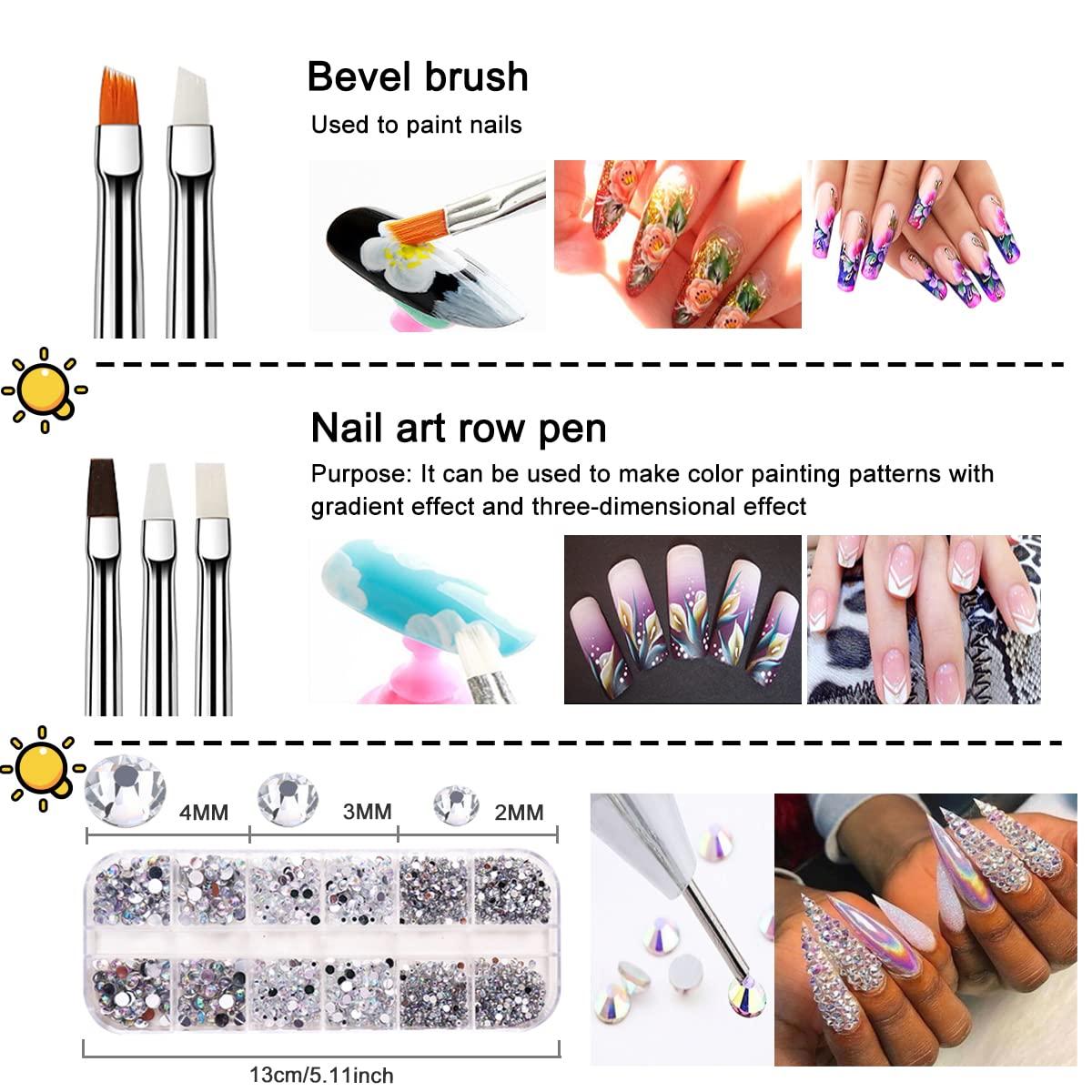 10Pieces Gel Nail Brush Nail Art Liner Brushes UV Acrylic Painting