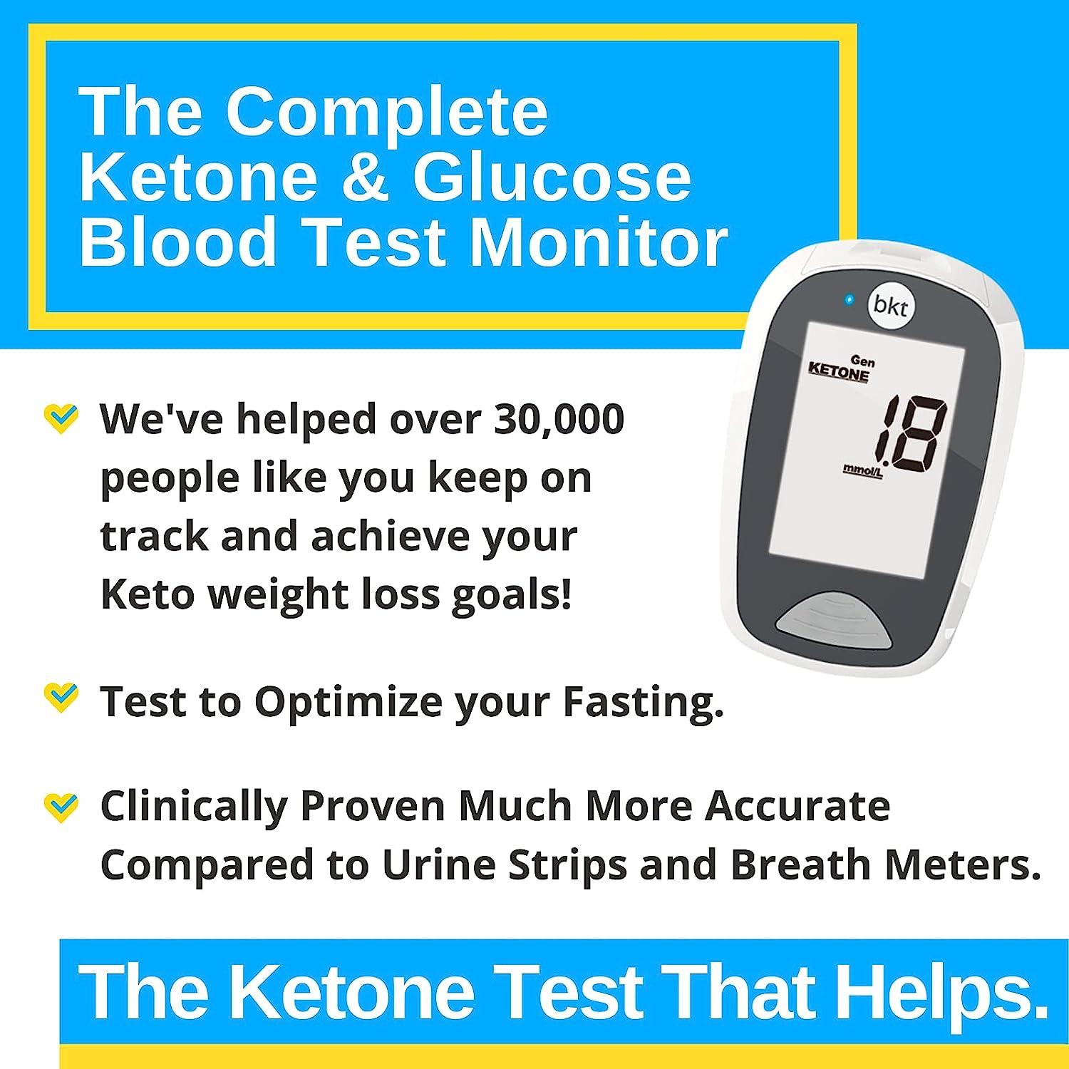 BEST KETONE TEST Dual Blood Ketone and Blood Glucose Test Meter (TD