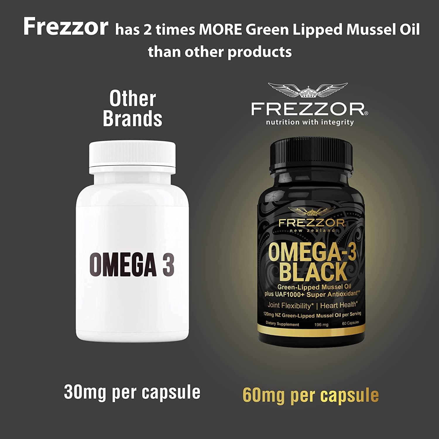 FREZZOR Omega 3 Black for Joint Care & Comfort New Zealand Green