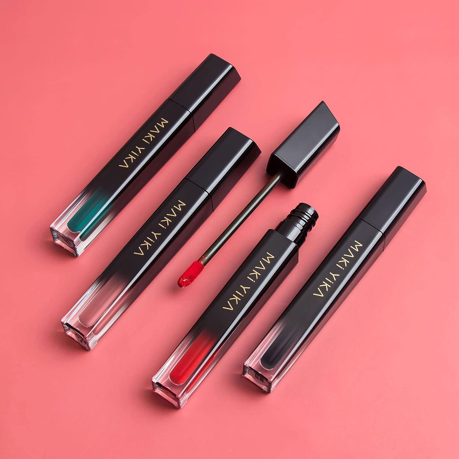 MAKI YIKA Raspberry Matte Lipstick Rose Pink Liquid Lipstick Long Lasting High Impact Color Lip