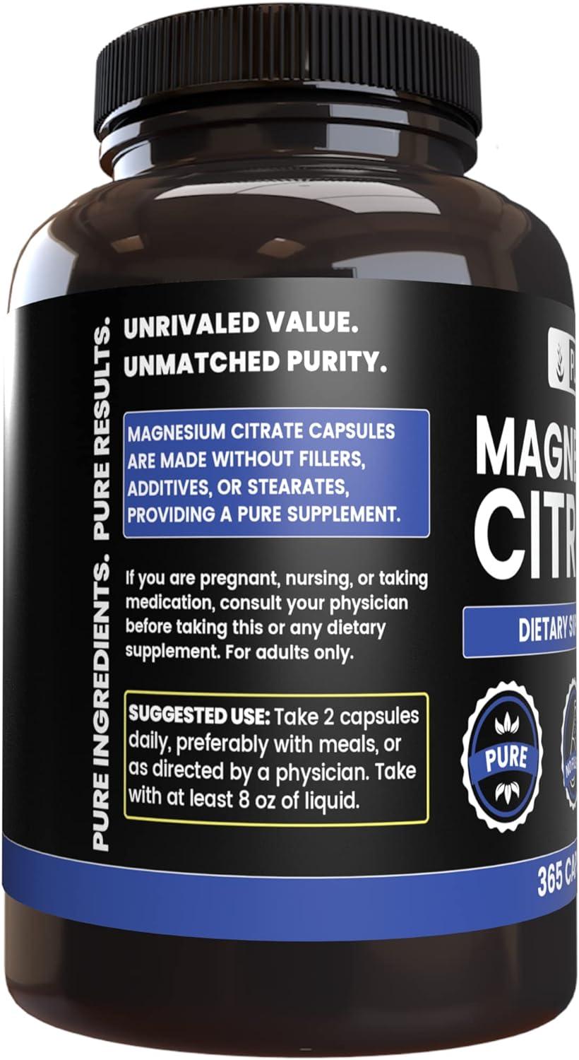 Pure Original Ingredients LTyrosine and Magnesium Citrate Bundle 365