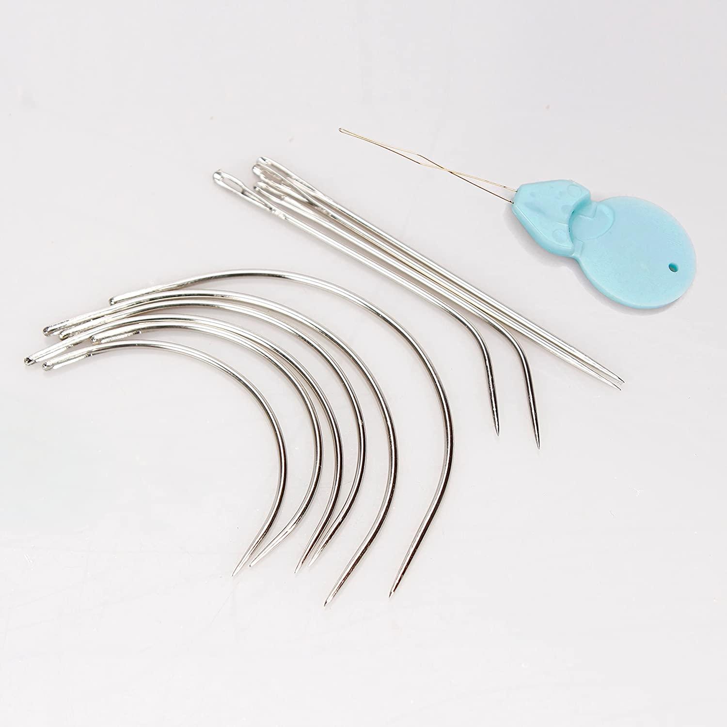Needles Sewing Hair Weaving  Knitting Needle Hair Extensions - 12pcs J  Type Weaving - Aliexpress