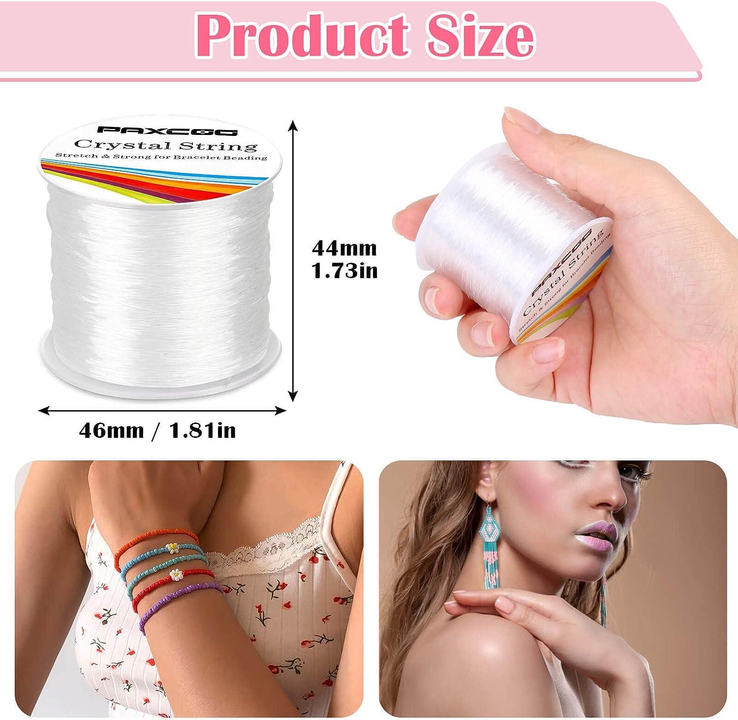 Zealor elastic string cord, zealor 2 roll 1 mm elastic thread beading  string cord for jewelry