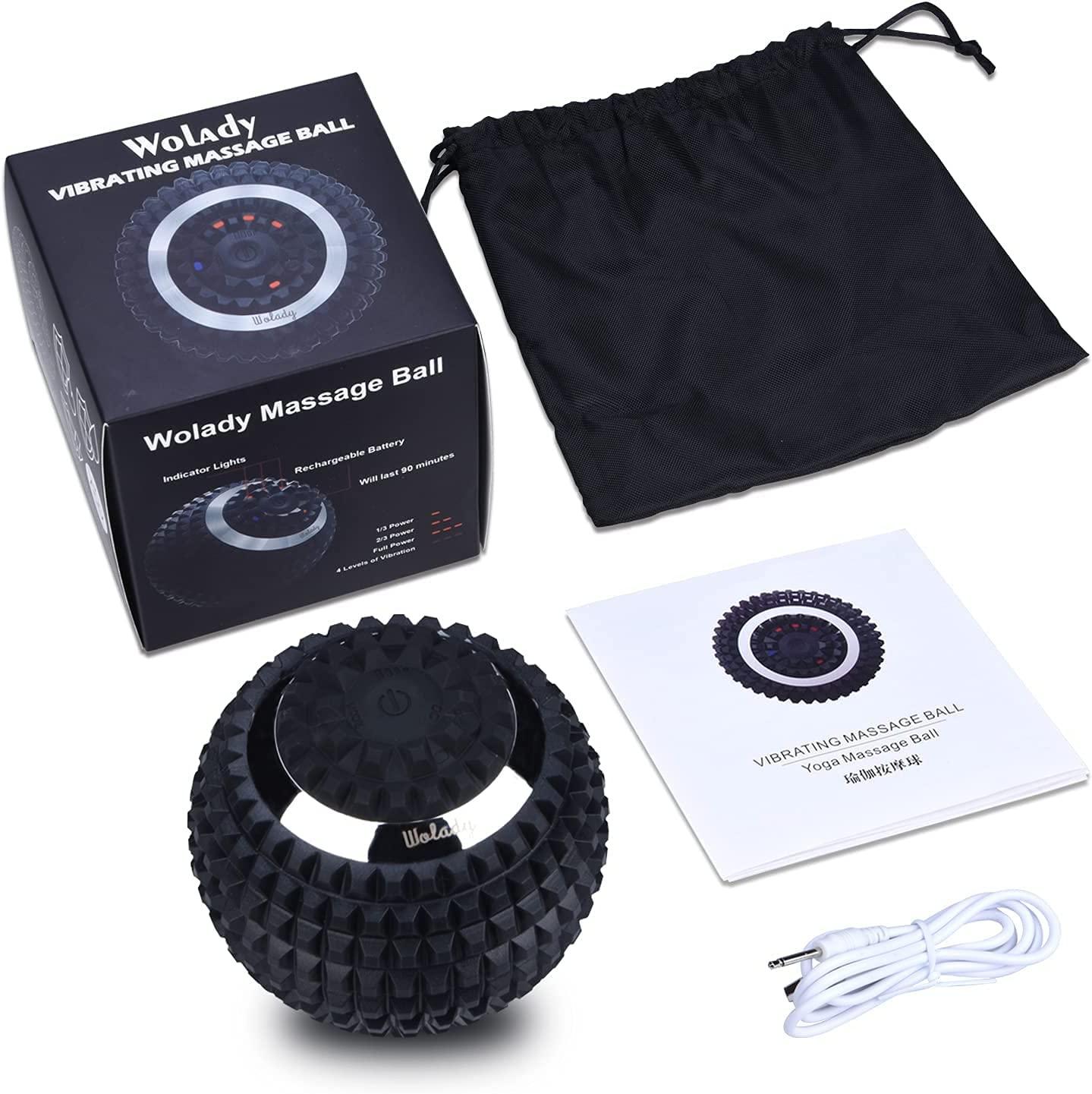 Vibrating Massage Ball Wolady - 4-Speed High-Intensity Relief for Muscle  Tension & Pain - Fitness Yoga Roller | Buy Now with Express International  Delivery | GoSupps.com