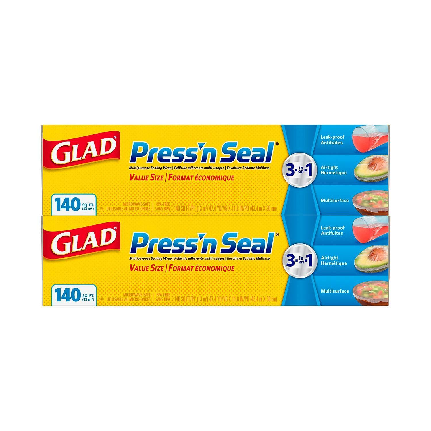 Glad Press N Seal Plastic Wrap, 2 pk./140 sq. ft.