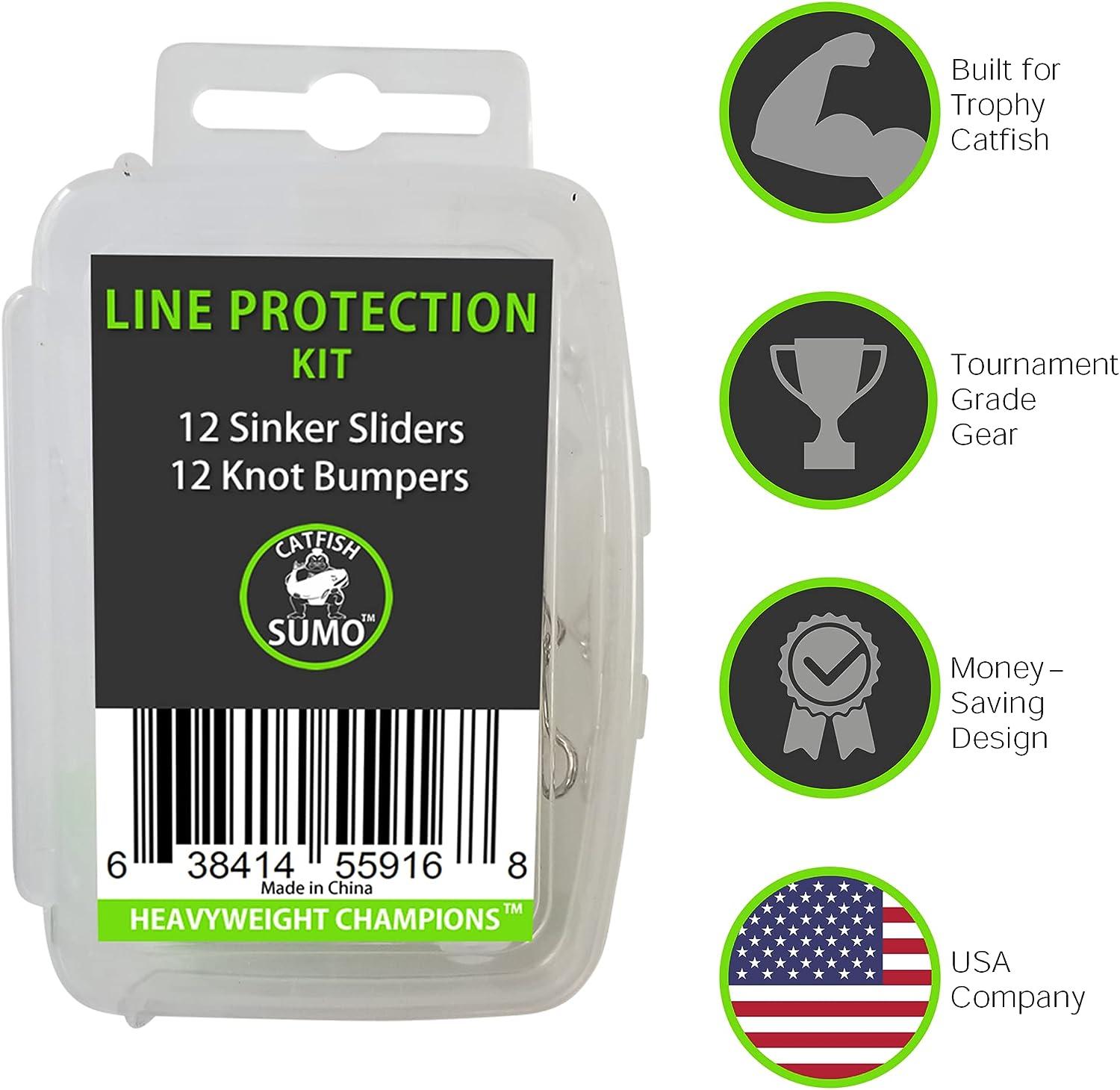 Fishing Line Protection Kit: No-Twist Sinker Slider + Strong Weight Bumpers  - Stop Losing Fish with Heavy-Duty Pieces for Fresh Water and Salt Water