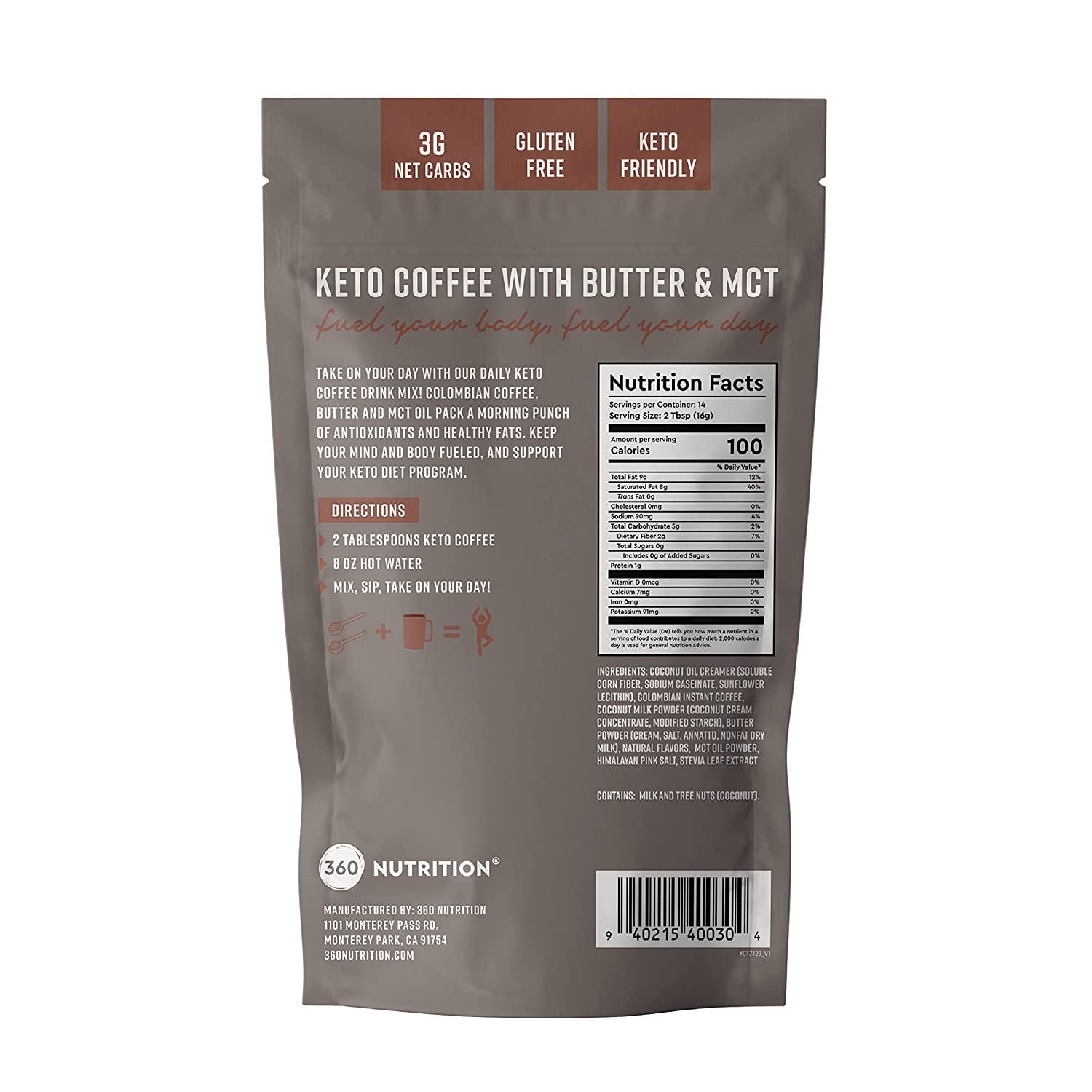 360 Nutrition Keto Coffee with MCT Oil (Pumpkin Spice Flavor)