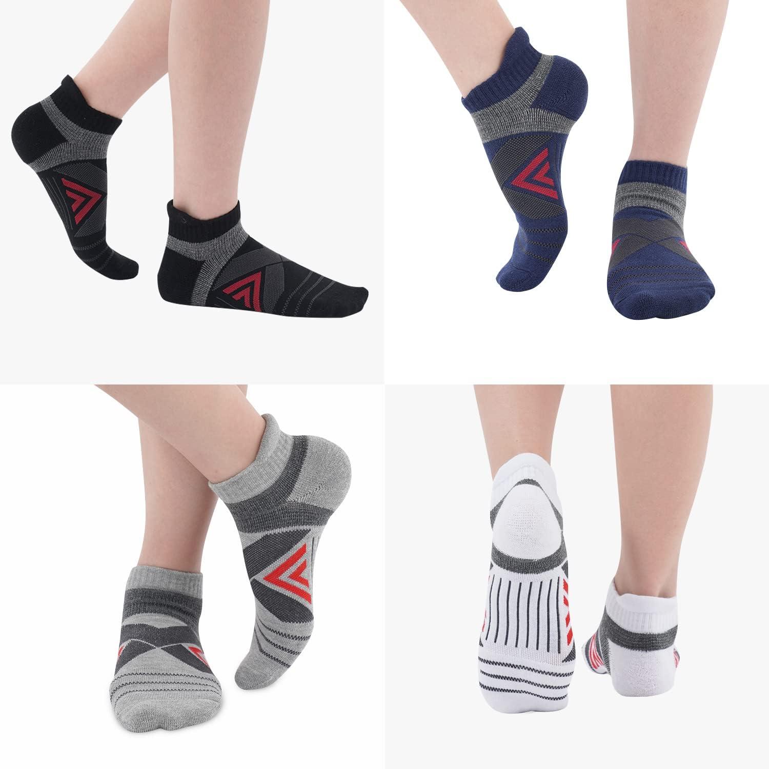 KCTAHO Men's Sports Compression Socks 4 Pairs 1623 mmHg with Cotton