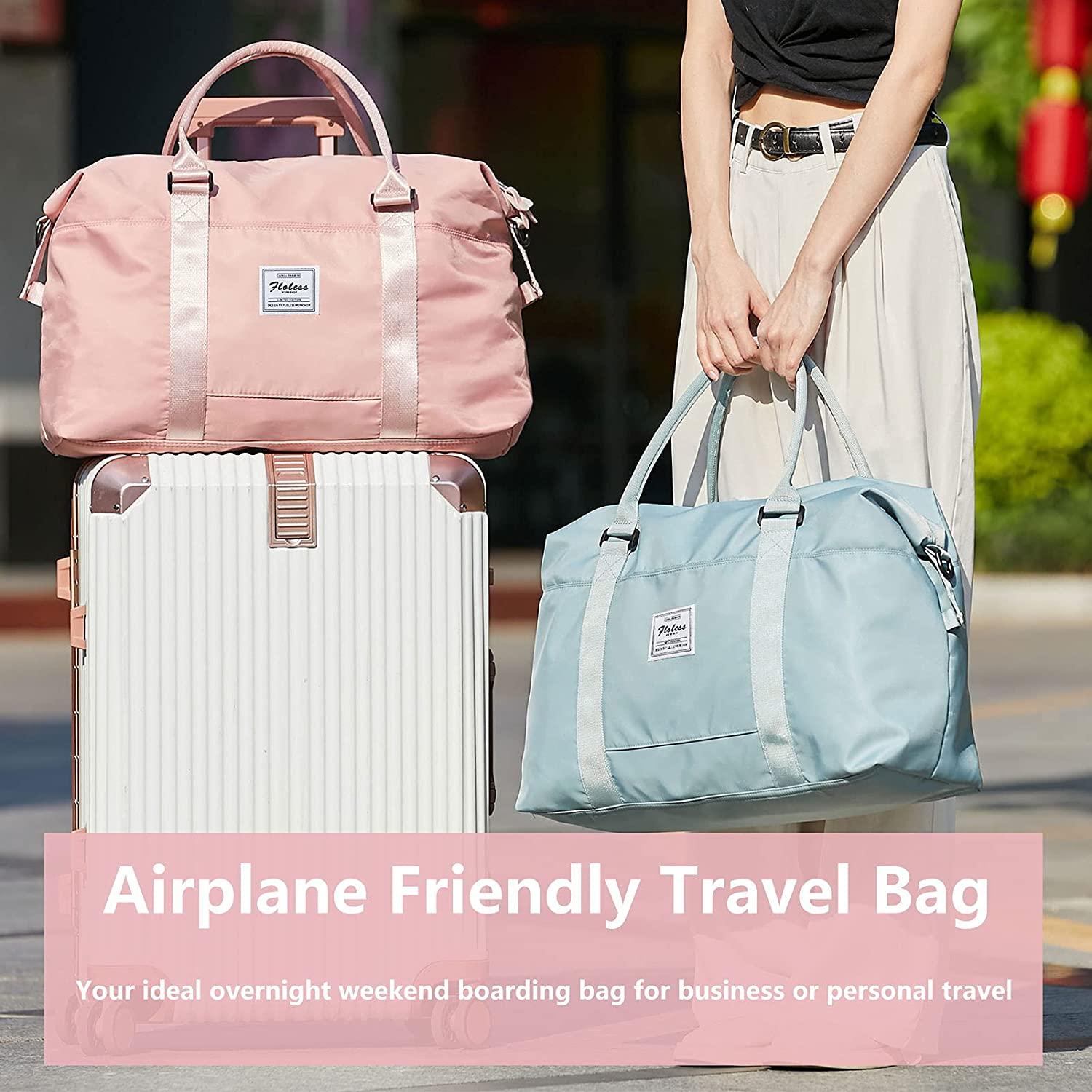 Buy Agroha Nylon 40 cm Travel Duffel Bag, Expandable Folding Travel Bag for  Women, Lightweight Waterproof Carry Overnight Luggage Bag for Travel  Multicolor (Colour As per Availability) Online at Best Prices in
