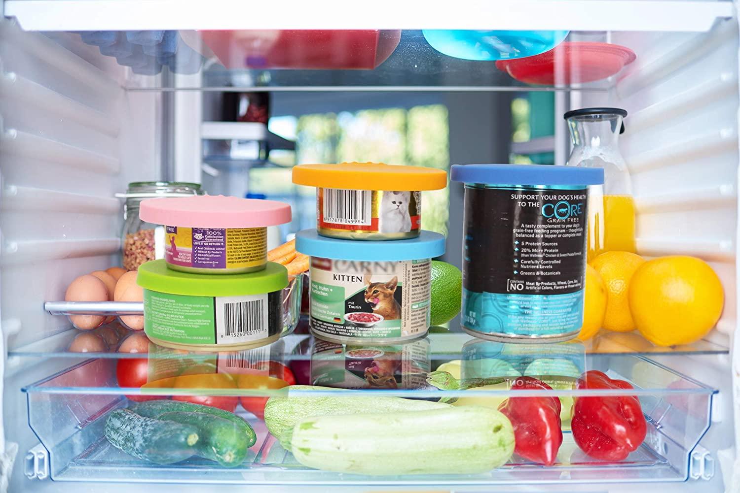 Comtim Pet Food Can Lids, Silicone Can Lids Covers for Dog and Cat Food