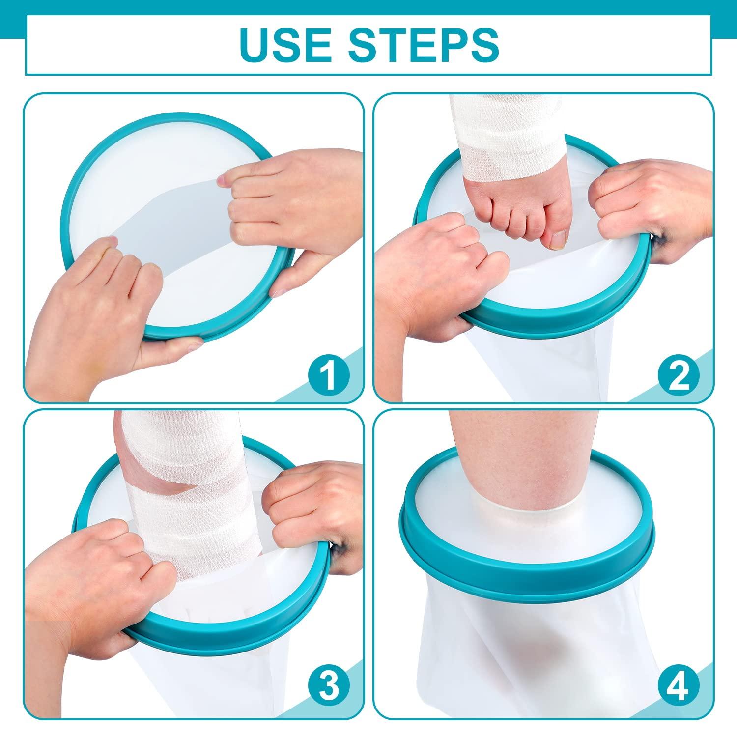 Waterproof Foot Cast Cover for Shower Reusable Watertight Protector