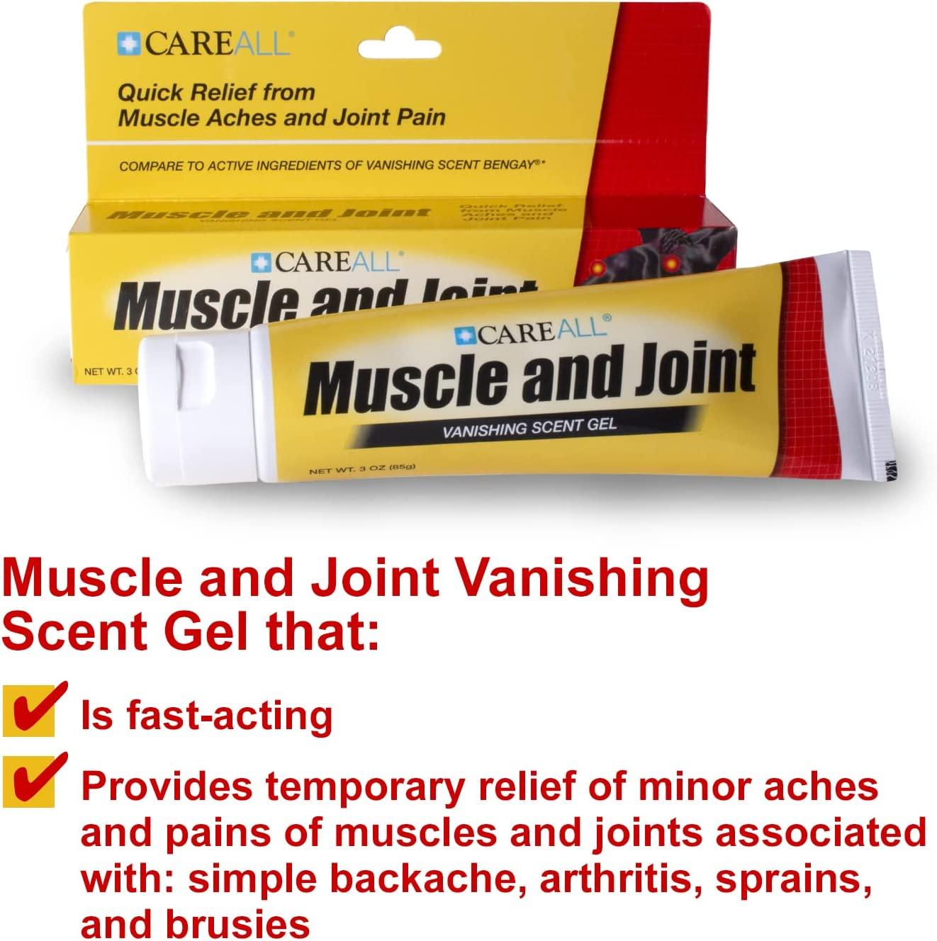 (3 Pack) CareALL 3.0 oz. Muscle & Joint Vanishing Scent Gel, NonGreasy