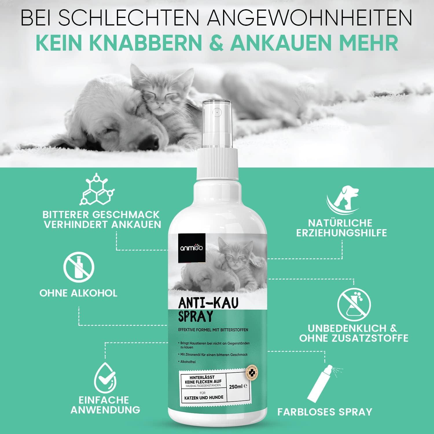 Animigo Anti-Kau Spray 250ml Alcohol-Free Bitter Spray for Cats