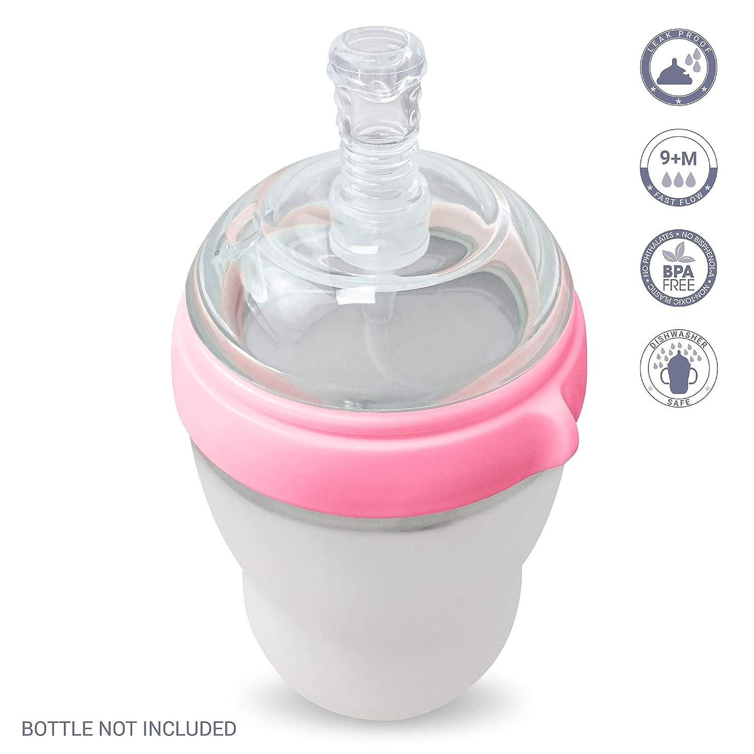 Anpei Straw Sippy Cup Nipple Kit Bundle for Comotomo Baby Bottles