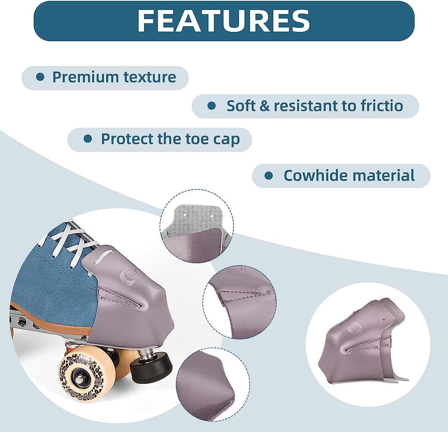 Tanzfrosch 100 Cowhide Roller Skate Toe Guards Protector Quad Roller
