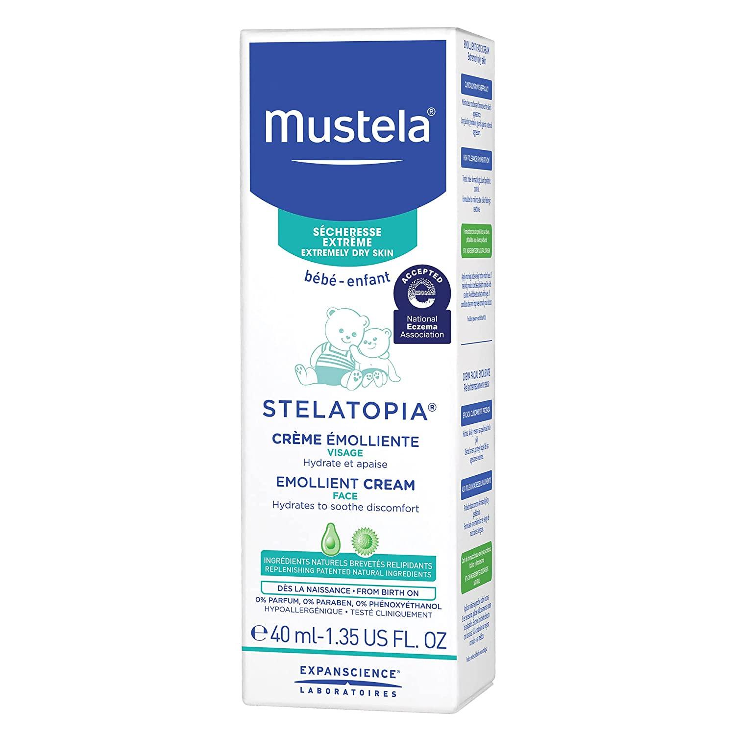 Mustela Baby Stelatopia Emollient Face Cream 2x40ml – SkinLovers