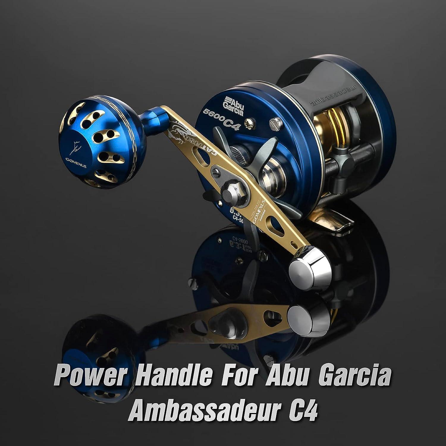 GOMEXUS Power Handle for Abu Garcia Ambassadeur C3/C4/S/SX 5000-6600 Round  Reel Catfishing Handle For Ambassadeur C4