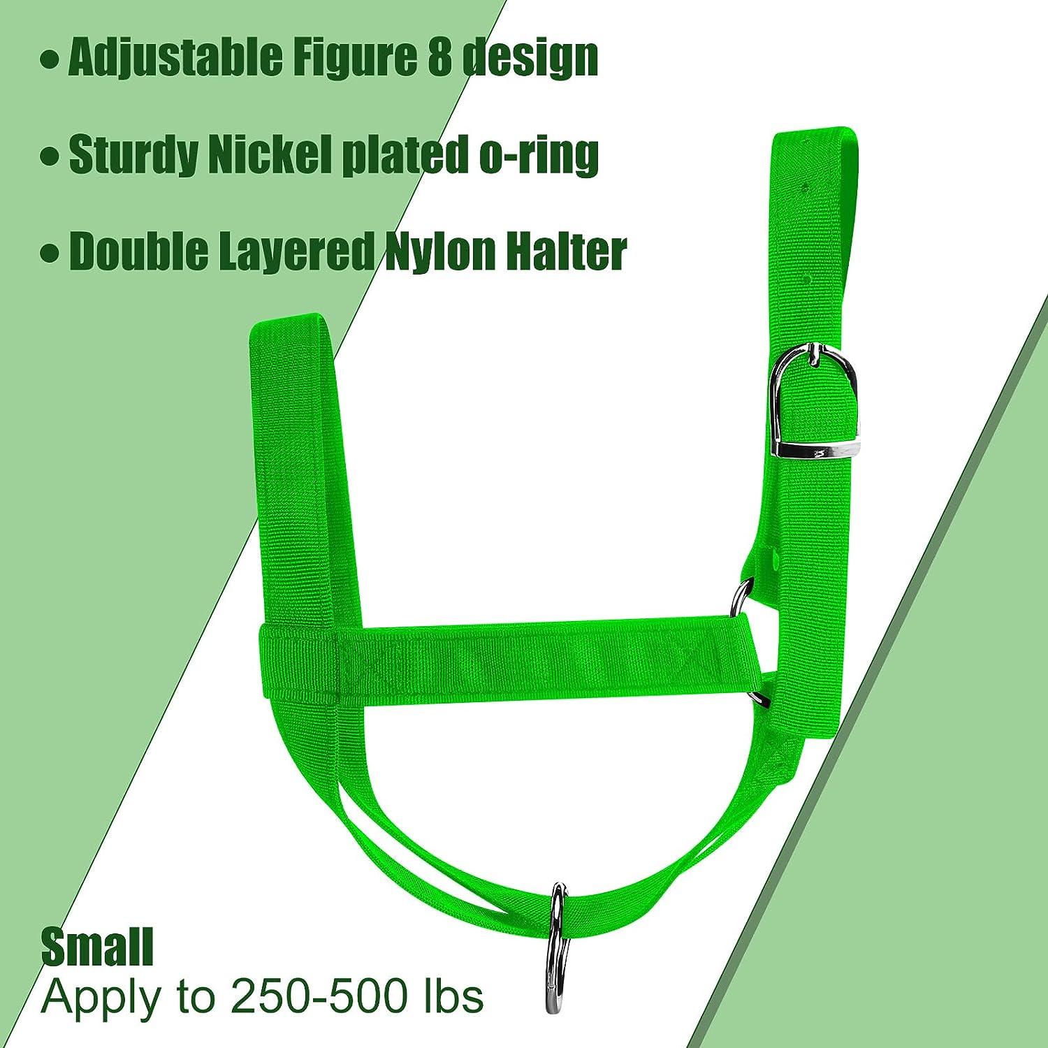 Nylon Livestock Cattle Halters Adjustable Weaver Chin and Throat Snap