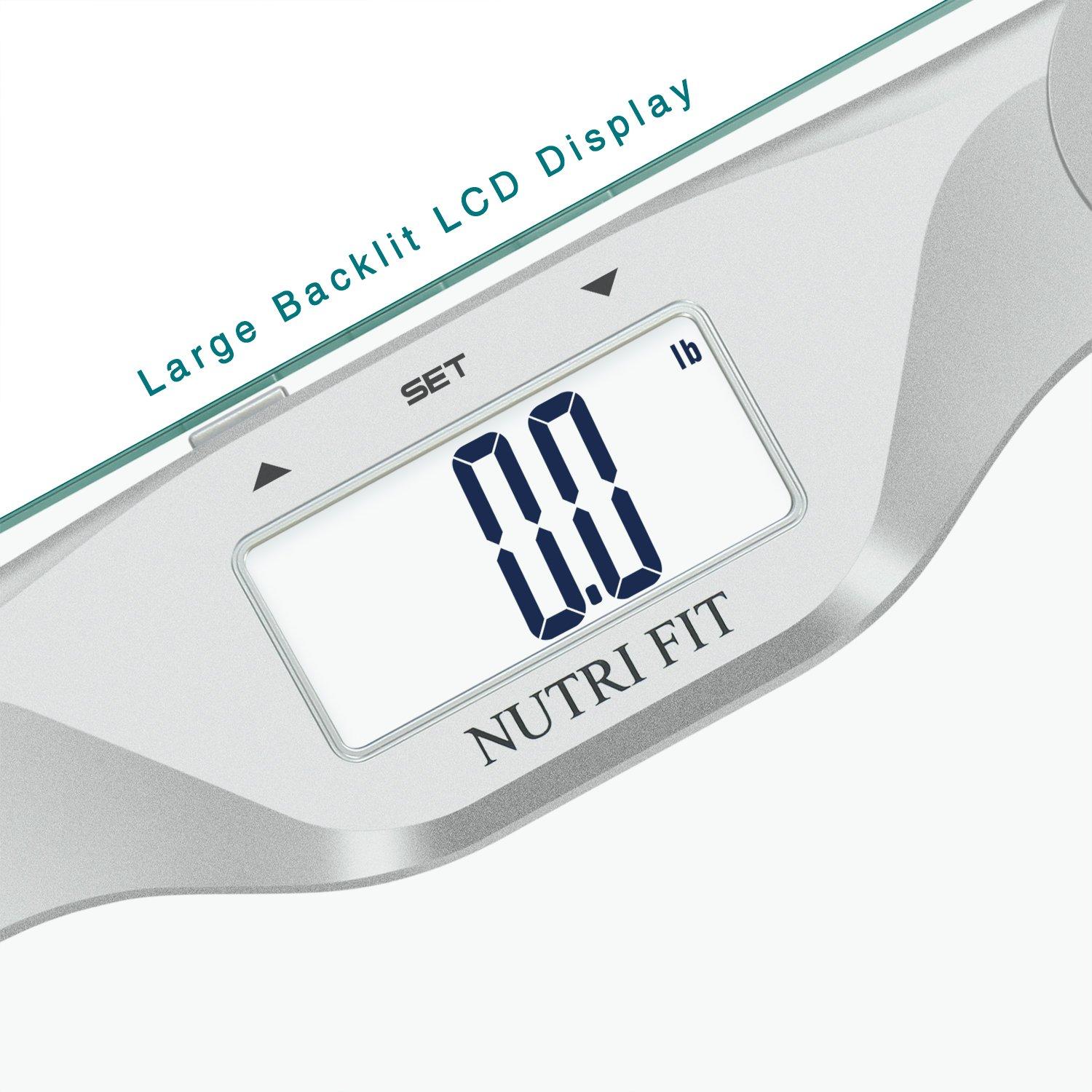 NUTRI FIT Digital Body Weight Bathroom Scale BMI, Accurate Weight