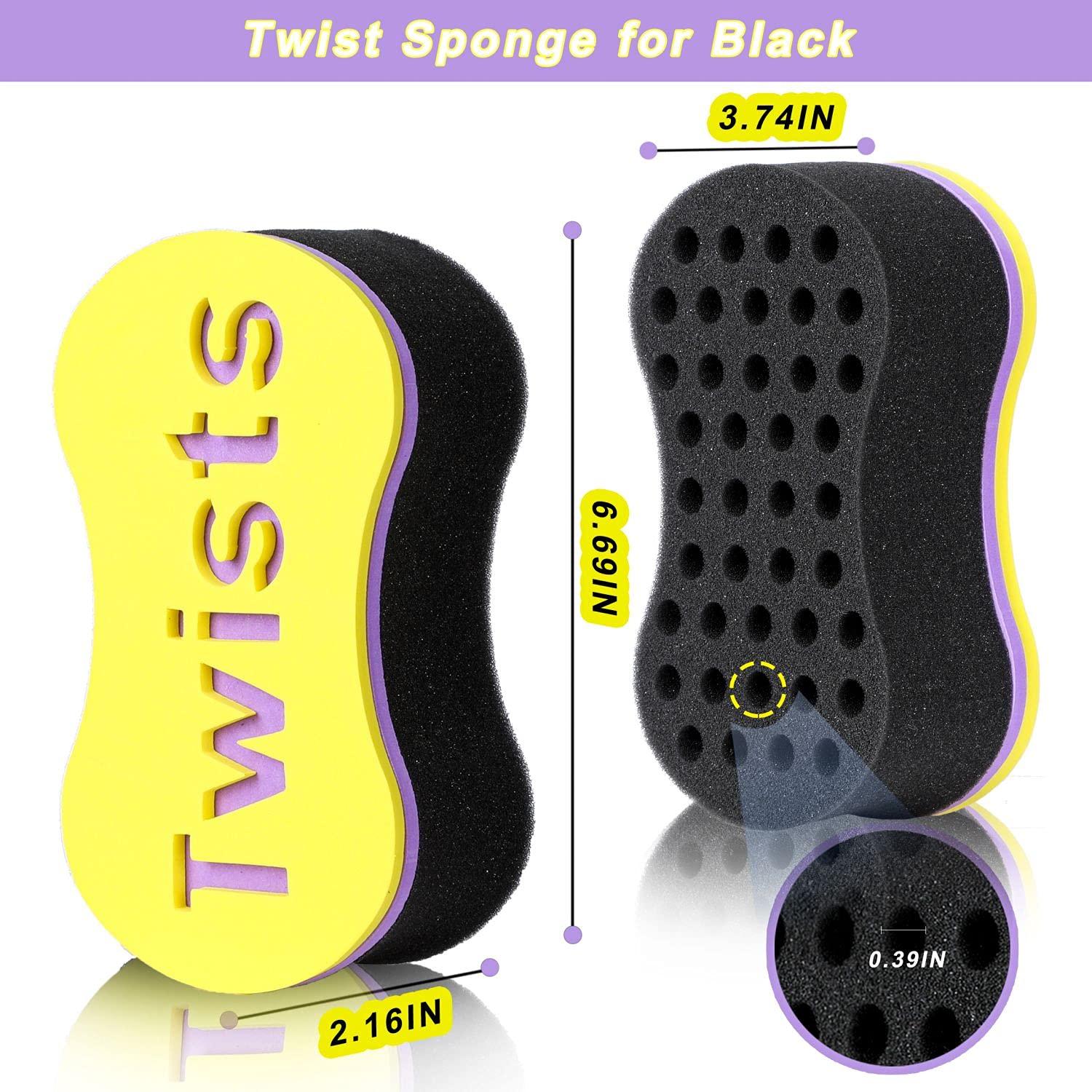 5Pcs Varied Twist Hair Sponges, Magic Curl Brush for Natural Hair