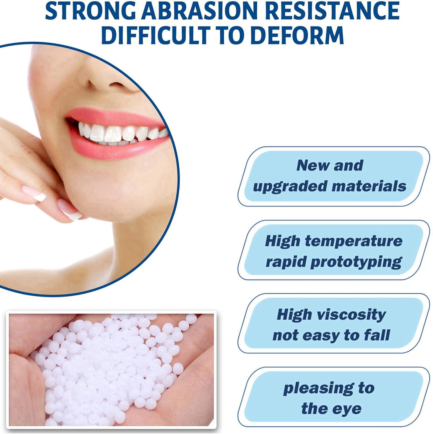 Tooth Filling Kit Temporary Tooth Filling Kits with 5 Tooth Tools Moldable Fake Teeth Beads for