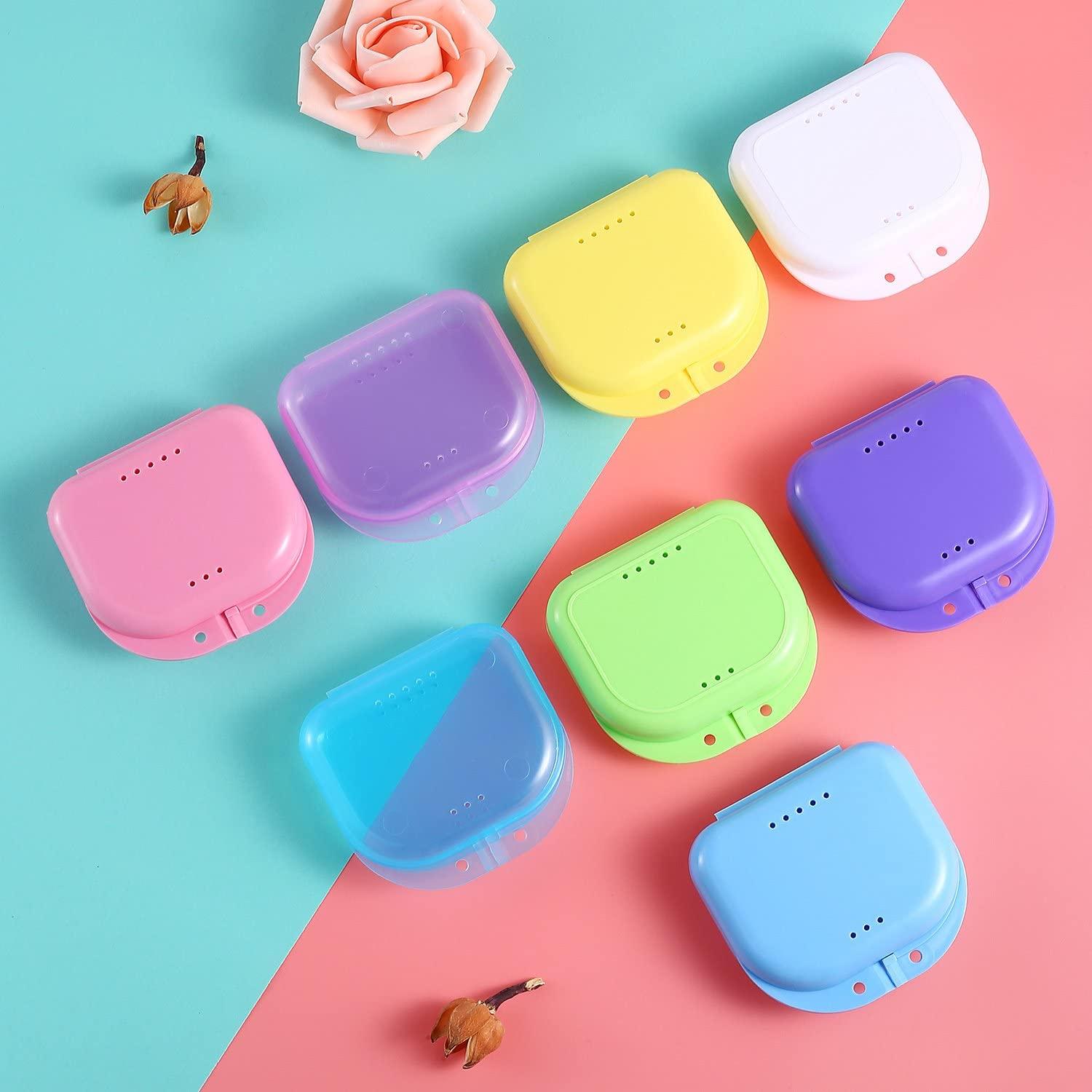 8 Pieces Teeth Retainer Case Orthodontic Mouth Guard Container Denture